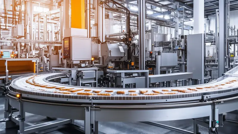 Hygienic food processing production line